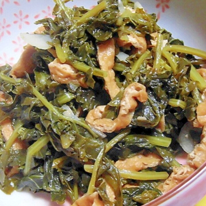 大根の間引き菜の煮物